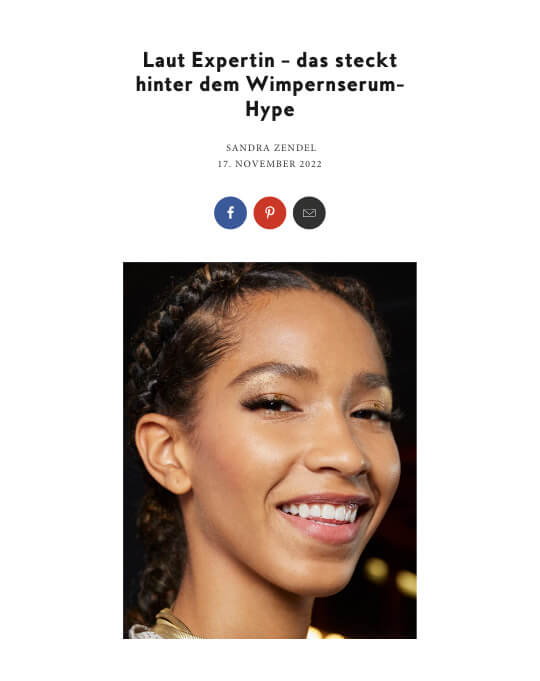 Dr. Steinkraus, Presse, Instyle, Wimpernseren