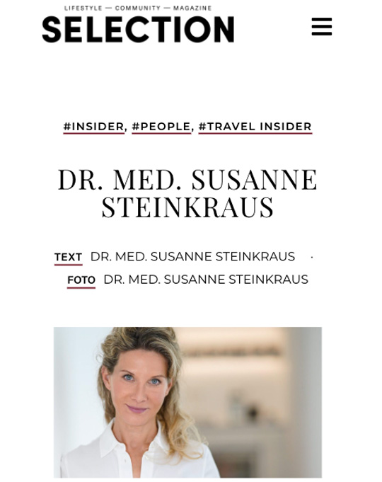 Dr. Susanne Steinkraus, Selection