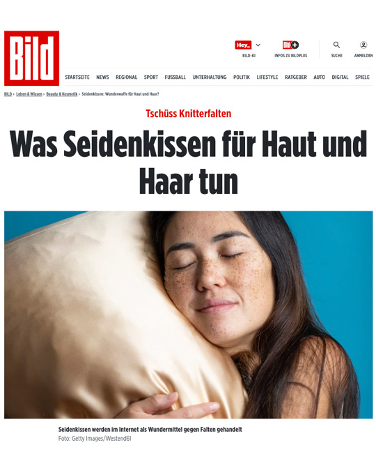 Dr. Susanne Steinkraus, Bild, Was Seidenkissen für Haut und Haar tun