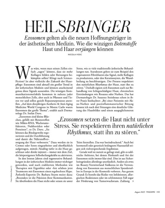 Dr. Susanne Steinkraus, MADAME, Exosomen