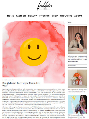 Presseartikel Frollein Herr über Face Yoga
