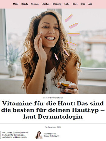 Steinkraus Presseartikel zu Vitaminen für die Haut